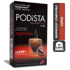 PODiSTA Nespresso Compatible Capsules - Supremo Espresso, 10-Count
