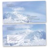 25 Envelopes (Without Window) Winter Motif, Mountains in the Snow