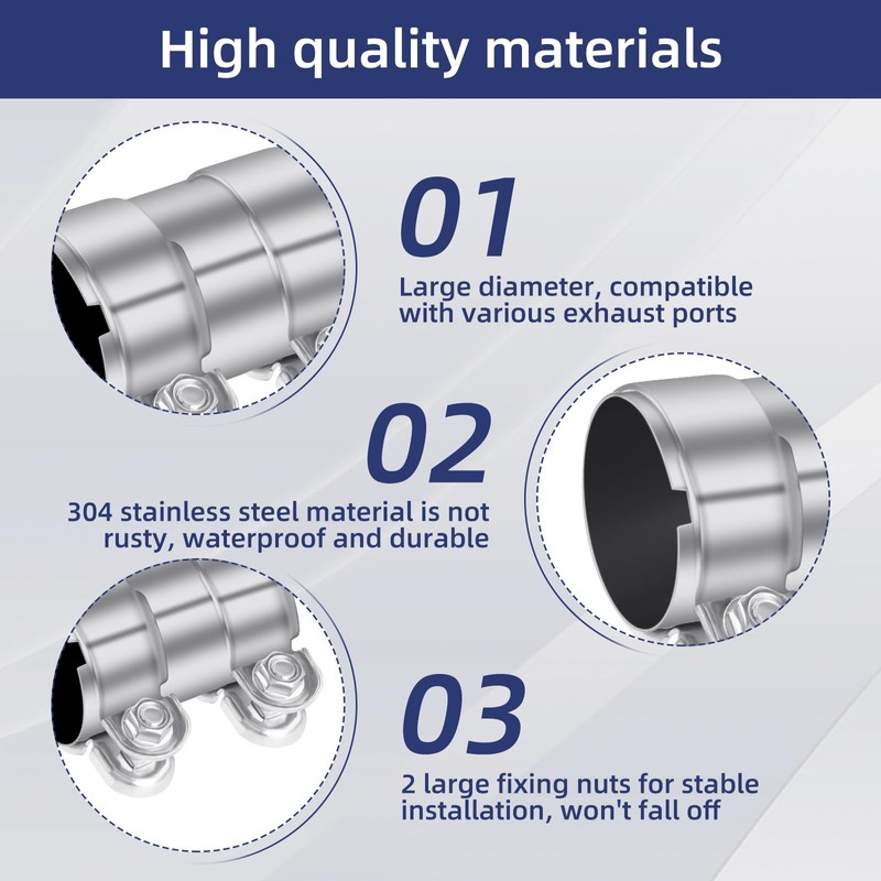 Exhaust Clamp Pipe Connector 60 mm x 95 mm Pipe