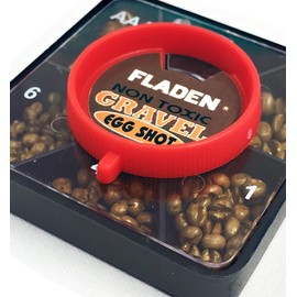 FLADEN Fishing Non Toxic Stealth Gravel Egg Shot Fishing Dispenser for Fine Tuning Carp Rigs - 5 Division - AB BB No1 No4 No6 [35-5DIVS]