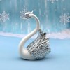 SEWACC 2pcs Couple Swan Ornaments, Mini Swan Figurines for Home