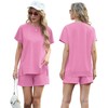 QIXING 2 Piece Sets for Women Summer Lounge Set Elastic