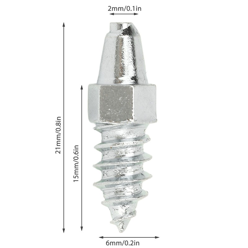 100PCS Tire Spikes Carbide Alloy 21mm Prevent Slip Wheel Tyre