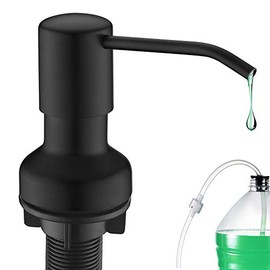 Sink Soap Dispenser for Kitchen Sink Built in Soap Dispensers Pump,Dish Liquid Soap Dispenser Countertop,SonTiy Stainless Steel Soap Dispenser with 47" No-Spill Extension Tube+17 OZ Bottle