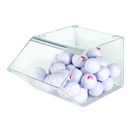 12" Acrylic Stacking Bin Display with Metal Hinged Lift-Open Lid