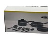 BELLA 12 Piece Nonstick Kitchen Essentials Cookware Set black New