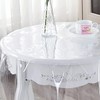 MeritMode - Mantel de vinilo redondo transparente, impermeable, resistente al