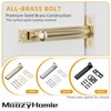 MaozyHomie 4 Inch Solid Brass Surface Bolt, Heavy Duty Concealed