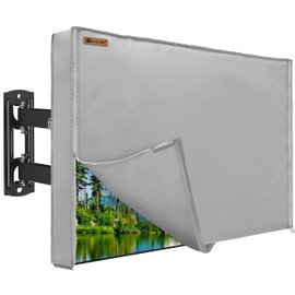 IC ICLOVER Outdoor TV Cover 39-40inch, 600D Heavy Duty 4 Season Weatherproof TV Protector with Waterproof Zipper & Bottom Cover & Remote Control Pocket, Television Cover for Outside Flat Screen TV