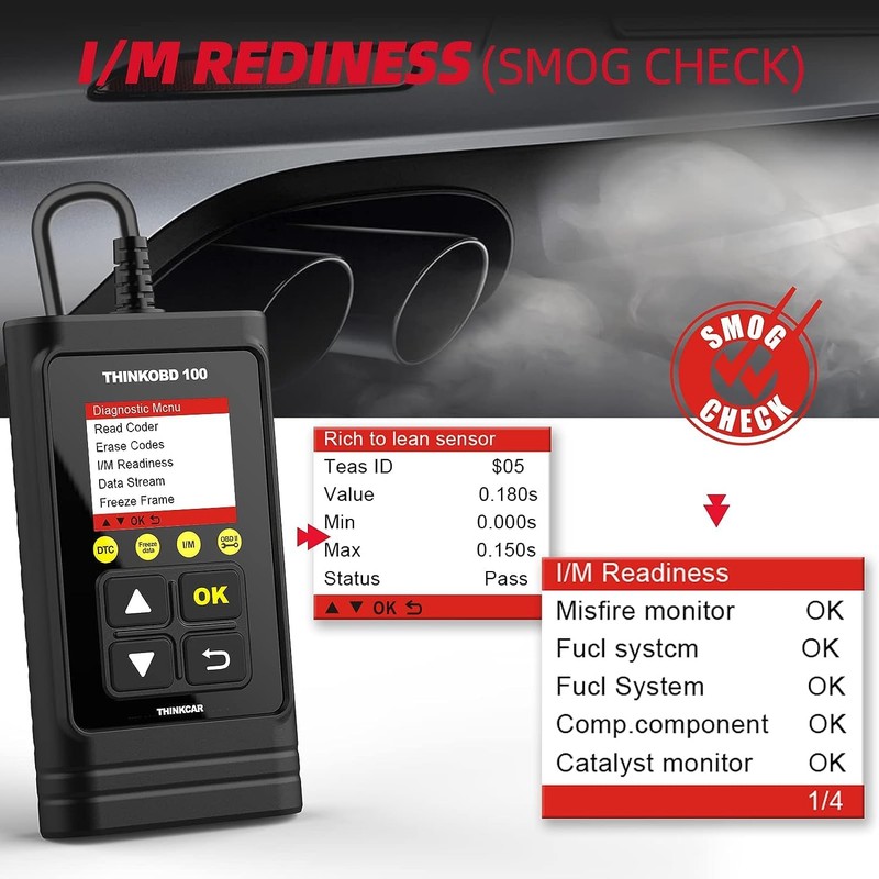 thinkcar THINKOBD 100 OBD2 Escáner Automotriz, Lector de Códigos Universal,
