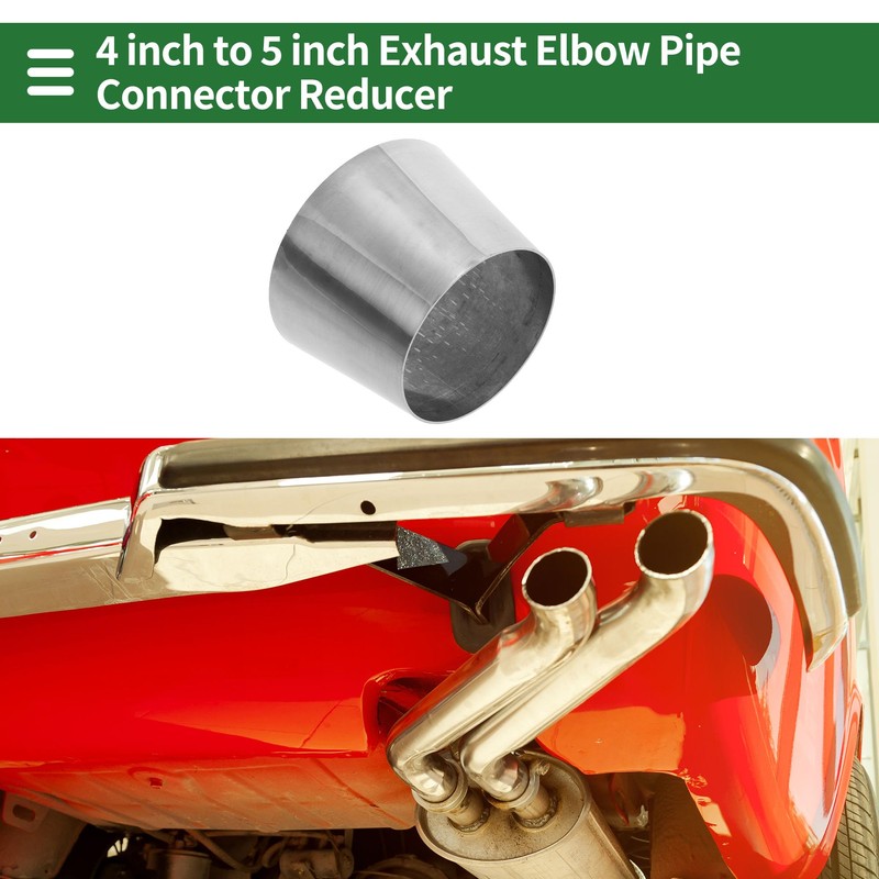 X AUTOHAUX Mandrel Exhaust Bend Elbow Concentric Reducer Car Exhaust