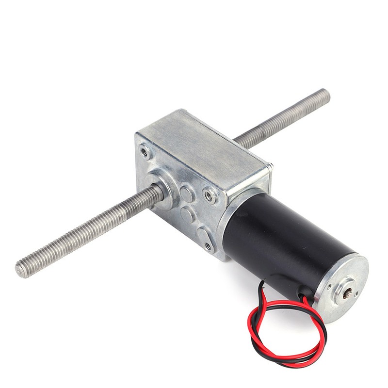 24V Dual Shaft Metal Gearbox Turbo Worm Speed Reduction Gear