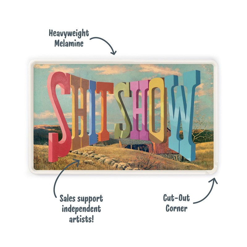 Genuine Fred Super Useful Tray, Shitshow by Wayne White, Melamine