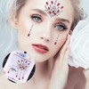 7 Face Gemstone Stickers, Festive Rhinestone Glitter Face Temporary Tattoo