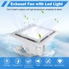 FEITON Square Bathroom Exhaust Fan with Light, 160 CFM 35W