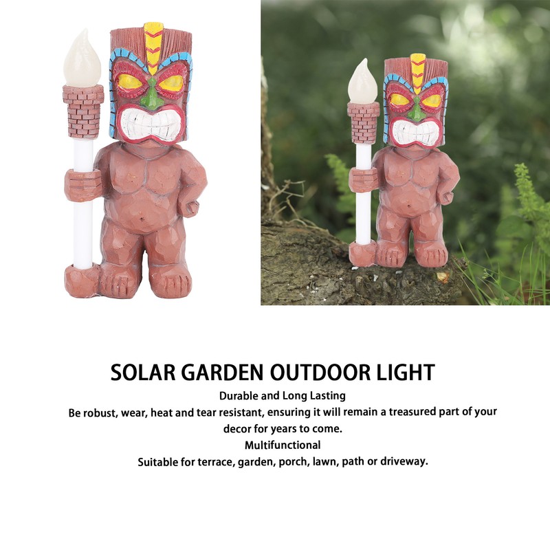 Solar Garden Outdoor Light Torch Figurine Warm Light Landscape Ground