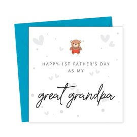 Happy 1st Fathers Day as my Great Grandpa Card | Father's Cards For First