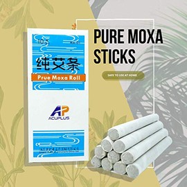 GinSen 10 Roll Pure Moxa Sticks for Moxibustion Therapy (Medical Grade), Traditional Chinese Remedy