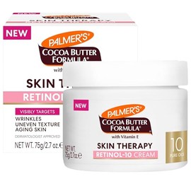 Palmer's Cocoa Butter Formula Skin Therapy Oil Crema Facial Retinol-10, Vitamina E y Ácido Hialurónico, Humectación 48 Horas, Dermatológicamente Proba