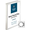 Business Source .5-Inch Round Ring View Binder - White (09951)
