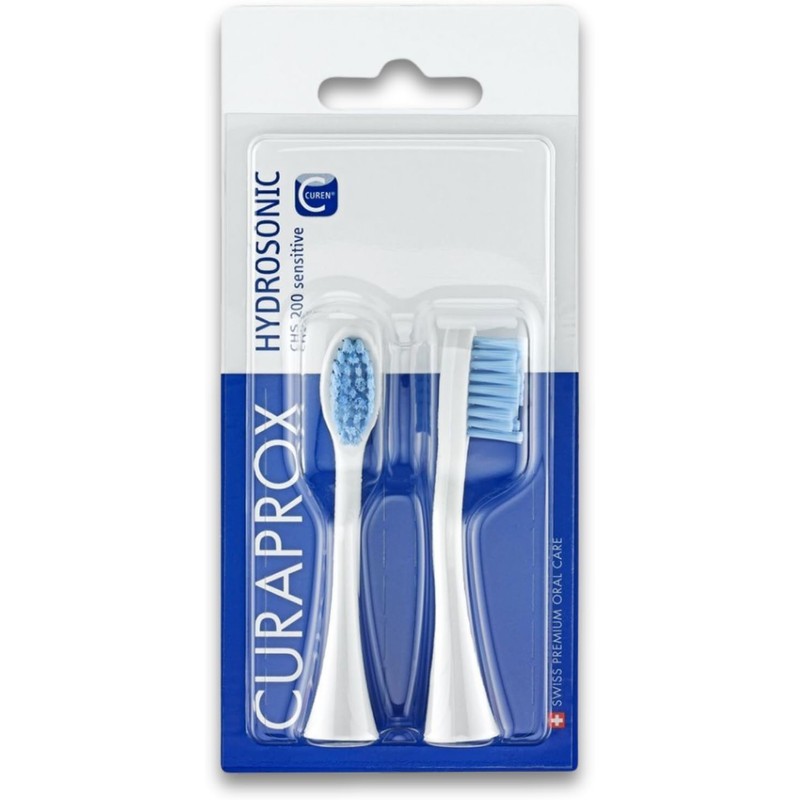 Curaprox Hydrosonic CHS 200 Sensitive Duo Replacement Brush, Light Blue