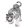 Tiger White Large Iron-On or Sew On Patch Iron-On Patch