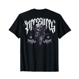Hip Hop Urban Vintage Edgy Y2K Back Print Streetwear Skull T-Shirt