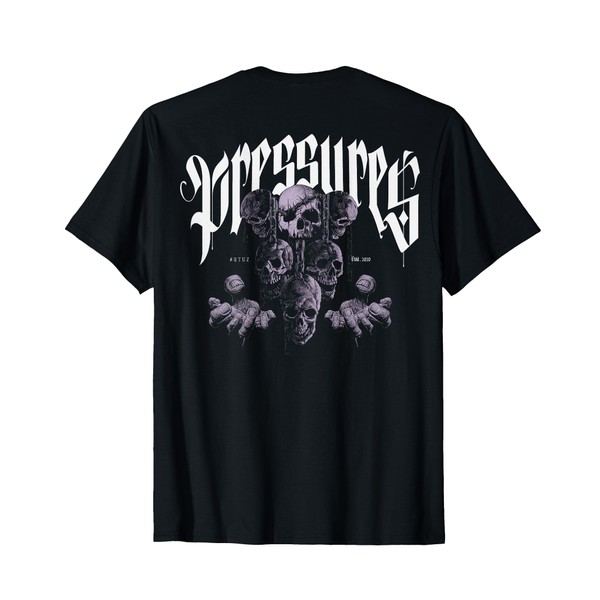 Hip Hop Urban Vintage Edgy Y2K Back Print Streetwear Skull