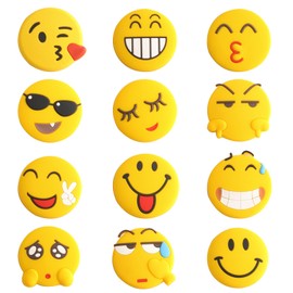 12PCS Emoji Fridge Magnets Refrigerator Funny Fridge Magnets Cute Magnets for Whiteboard Locker Office Kitchen Decorative Magnets Magnets