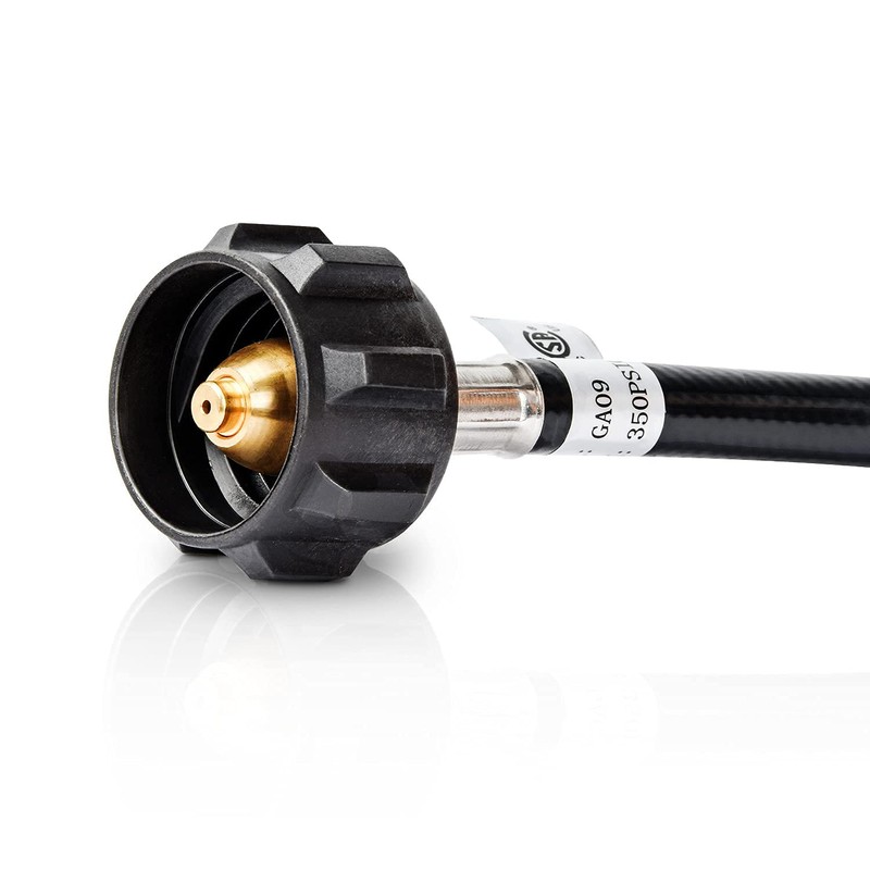 GasSaf 5 FT Propane Adapter Hose with Griddle Regulator, Griddle