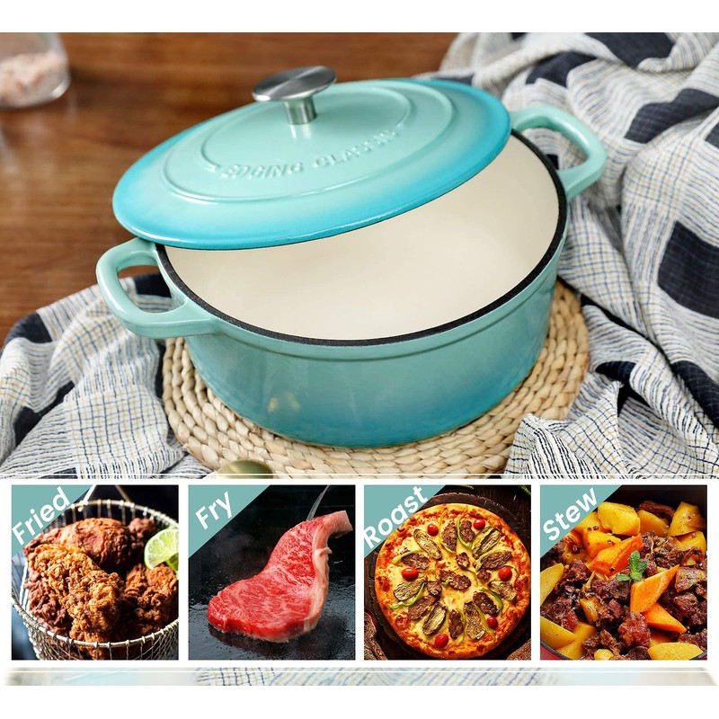EDGING CASTING Enameled Cast Iron Covered 5.5 Quart Dutch Oven