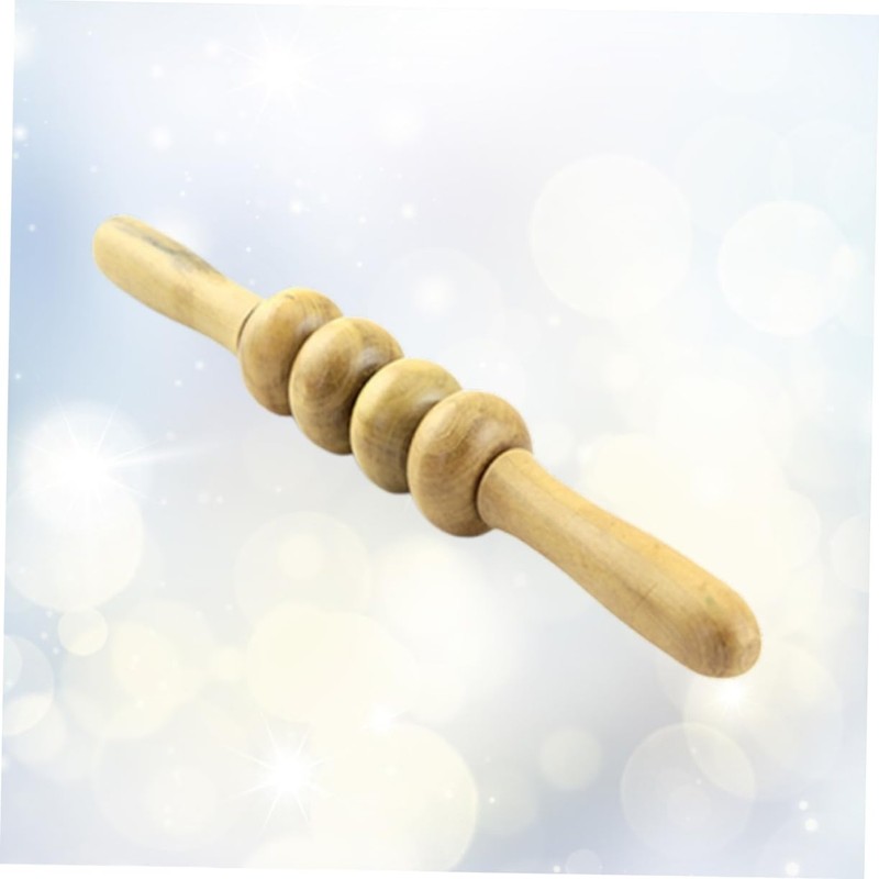Baluue Wooden Muscle Massager Stick Full-body Massage Roller for Muscle