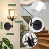 EIDISUNY Battery Operated Crystal Wall Sconces Set of 2, Wireless