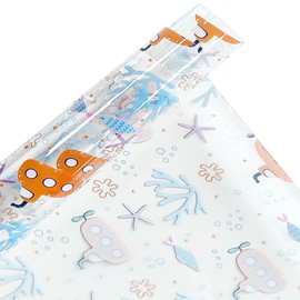 HYANG Transportation TPU Fabric Clear Jelly Vinyl Roll: 30cm x 135cm TPU Fabric For Making Handbags, Earrings, DIY Projects (Submarine)