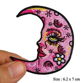 CHBROS Moon Embroidered Patches, Sew on or Iron on Patches Applique for Clothes, Jackets, T-Shirt, Backpacks…