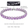 RIZILIA Round Cut Simulated Purple Amethyst CZ 18K Gold Plated