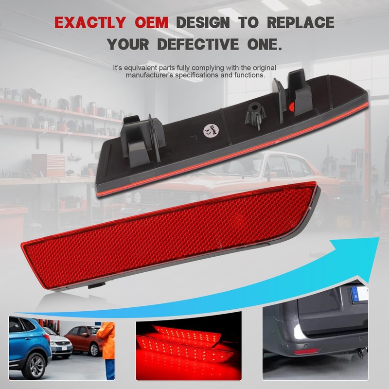 2 Pieces Rear Bumper Reflectors for Vito W447 (2014-2020) V