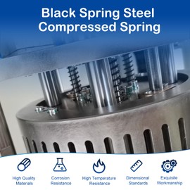 MroMax 30Pcs Compressed Spring, 1.2mm Wire Dia, 8mm OD, 25mm Free Length, Gray Black Spring Steel Extended Coil Compression Spring