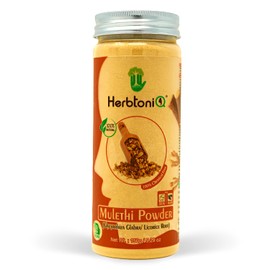 HerbtoniQ 100% Natural Mulethi Powder (Glycyrrhiza Glabra/Licorice Root) for Making DIY Mask for Face/Facial, Hair & Body (150g)