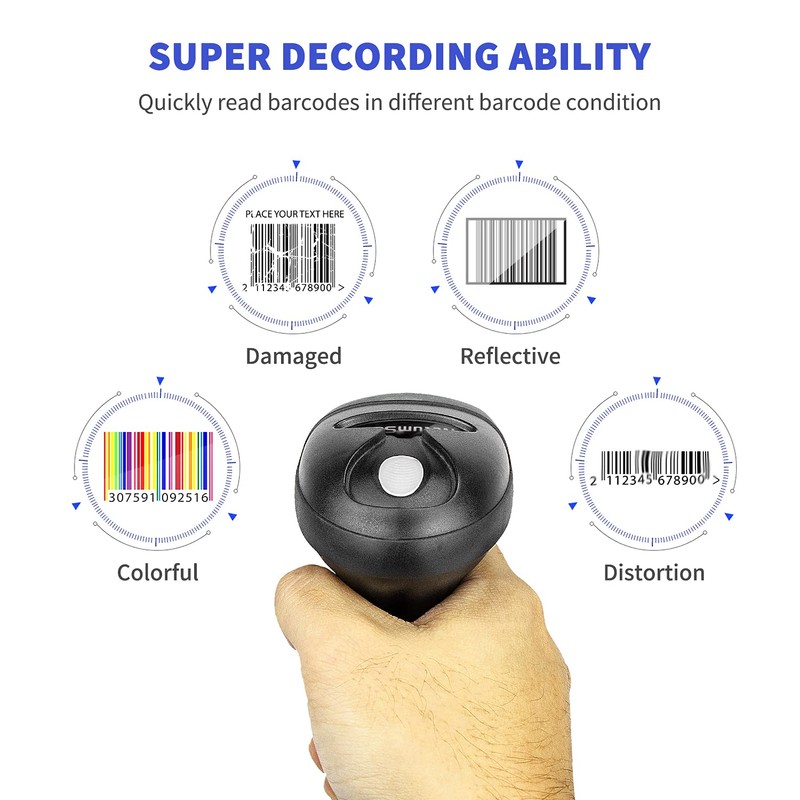 NetumScan Wireless CCD Barcode Scanner USB Automatic Bar Code Reader