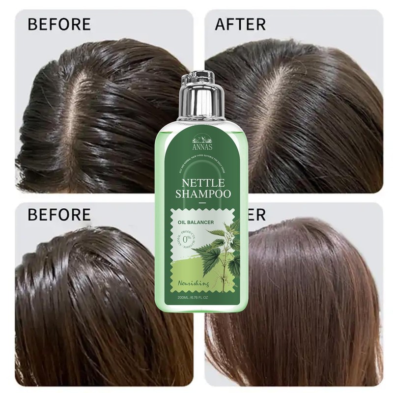 ANNAS Nettle Shampoo - Organic Formula,Helps Regulate Sebum Production, Reduce