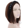 Motique Accessories Satin Turban Knot Headband with Silver Gems for