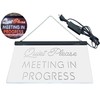 Meeting in Progress Quiet Please Dual Color LED Neon Sign
