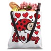 Love Bug Cute Valentine's Day Party Ladybug Tote Bag