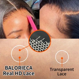 BALORIECA 100% Raw Cambodian Hair 4x4 Swiss HD Lace Closure - 0.10mm Ultra-Thin, Pre-Plucked, Hand-Tied - Straight 10 Inch - No Shedding, Undetectable Hairline