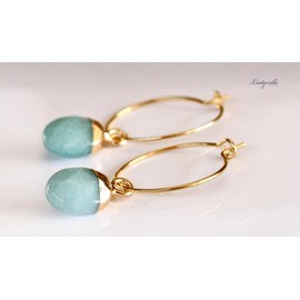 Creolen Jade Ohrringe/Himmlische Ohrringe/Edelstein Schmuck/Geschenk für Sie/Origineller Schmuck/Jade Schmuck Kreole