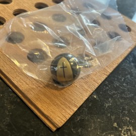 HOM Vintage | Bishop Chess Emblem | Black & Gold | Marble | 1993