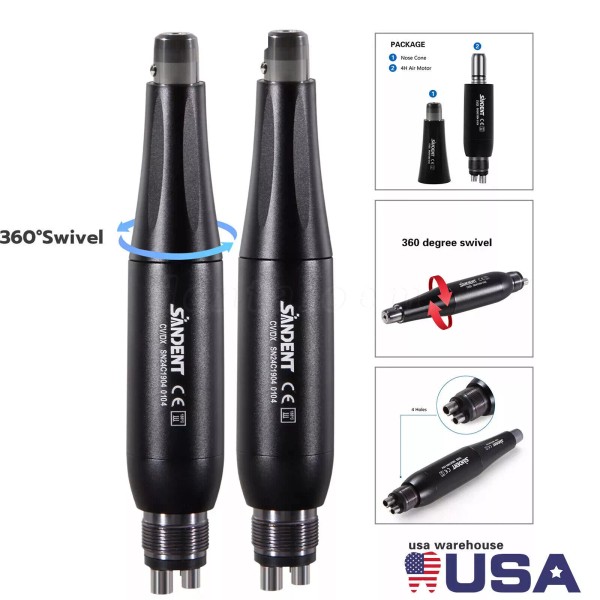 SANDENT 360° Swivel Dental Hygiene Prophy Handpiece Air Motor 4