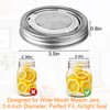 Palksky Wide Mouth Mason Jar Lids Stainless Steel with Rings,