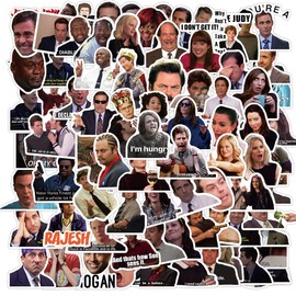 100 PCS TV Series Social Meme Water Bottle Stickers, Funny Movie Meme Laptop Scrapbook Journal Phone Luggage Computer Stickers,Vinyl Waterproof Trendy Hot DIY Stickers for Kids Children Adults